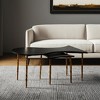 HomeRoots Set of Two Black and Bronze Wood and Steel Free Form Coffee And End Table - 2 of 4