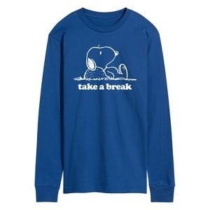 Men's - Peanuts - Take A Break Long Sleeve Graphic T-Shirt - 1 of 4