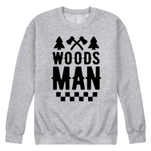 Men's - Instant Message - Christmas Tree Woodsman Graphic Fleece Sweatshirt - 1 of 4