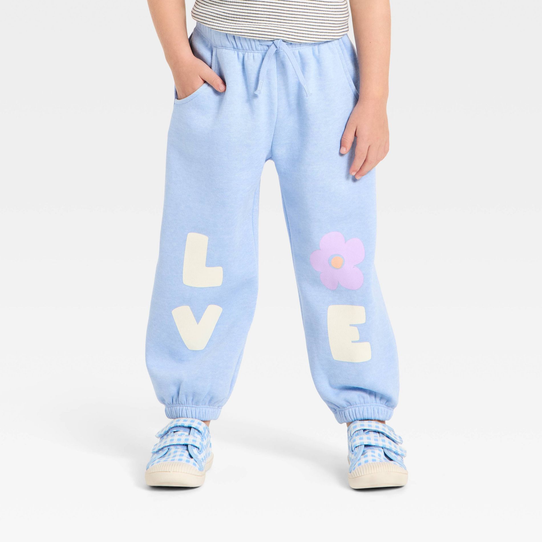 Toddler Girls' Love Jogger Pants - Cat & Jack™ Blue