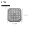 Unique Bargains Shower Drain Hair Catcher Square Drain Cover Silicone Strainer with Detachable Suction Cup - 2 of 4