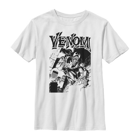 Boy s Marvel Venom Lurking T Shirt White X Small