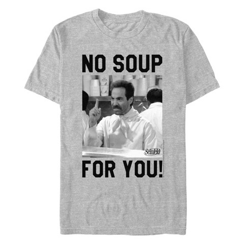 Мужские футболки Seinfeld Men's Seinfeld No Soup For You Scene T-Shirt - Athletic Heather - Large Tall