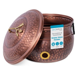 BirdRock Home Garden Water Hose Pot with Lid - 1 of 4