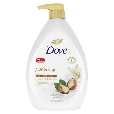 Dove Beauty Body Wash with Pump - Purely Pampering Shea Butter with Warm Vanilla - 34 fl oz