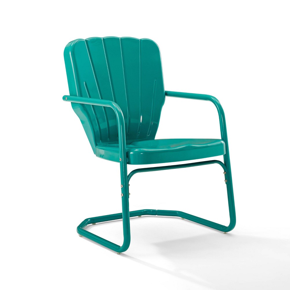 Photos - Garden Furniture Crosley Ridgeland 2pk Outdoor Chairs - Turquoise Gloss  