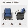 Buenhomino Patio Furniture Sets, 3 Pieces Wicker Outdoor Furniture - 360 Degree Swivel Rocking Chairs and Rattan Side Table for Garden,Porch,Backyard - 4 of 4