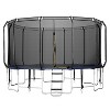 BestParts 16FT Trampoline with Safety Enclosure, Ladder & Spring Cover – Black - 2 of 4