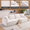 TiramisuBest 103 Inch Sectional Sofas Crochet Yarn Deep Seat Comfy Couch with Four Pillows Tool Free Setup for Living Room - 3 of 4