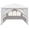 vidaXL Party Tent White Polyethylene 9.8 x 19.7 ft Durable Party Tent - 4 of 4