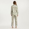 Anna-Kaci Lounge Women's 2-Piece Set Floral Satin Button Front Pajama Top with Contrast Cuffs and Matching Relaxed Fit Lounge Pants - 4 of 4