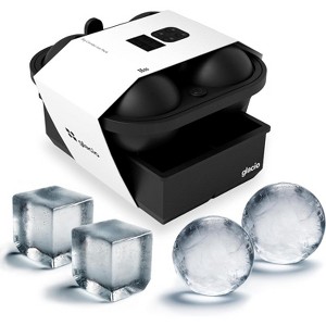 JDICTION Ball Ice Cube Tray and Big Ice Molds for Whiskey, Slow-Melting, 100% Silicone, No-Plastic, Ideal for Gifting and Elevating Cocktails - 1 of 4