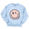 Simply Sage Market S.W.Smiley Pink Smiley Face Grunge Sweatshirt - 2 of 4