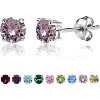 6mm Cubic Zirconia Stud Earrings in Hypoallergenic Sterling Silver for Women & Men - 3 of 4