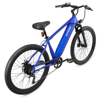 Schwinn - Brandclub - Schwinn Adult Marshall 27.5" Step Over Hybrid Electric  Bike - Blue L/XL