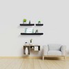 ChicFurnit Wall Shelf Set Floating Wood Shelves Invisible Brackets Hanging Shelf for Books Storage for Indoor Living Room, Brown, 17.91"*3.94"*1.57" - 4 of 4