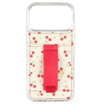 Walli Cases Cherry on Top Phone Case with Wallet and Finger Strap