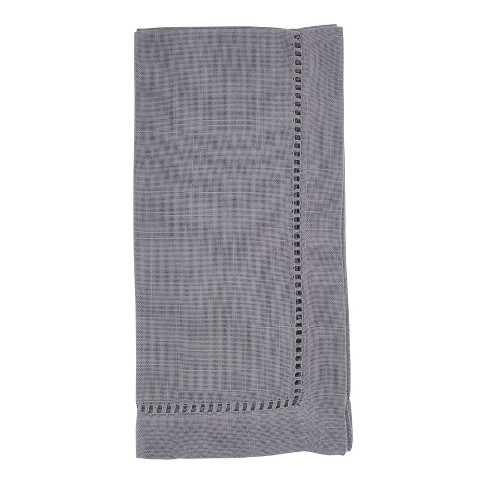 C&f Home Hemstitch Solid Slate Grey Napkin, Set Of 6 : Target