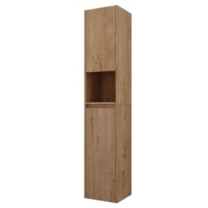 ChicFurnit Bathroom Storage Cabinets Floating Side Cabinet With Soft Close Doors And Open Storage For Modern Homes, Beige, 11.81"*9.81"*59" - 1 of 4