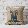 Floral Texas Blue Bonnets Pillow – 17 x 17 inch by Manual Woodworkers and Weavers - 2 of 3