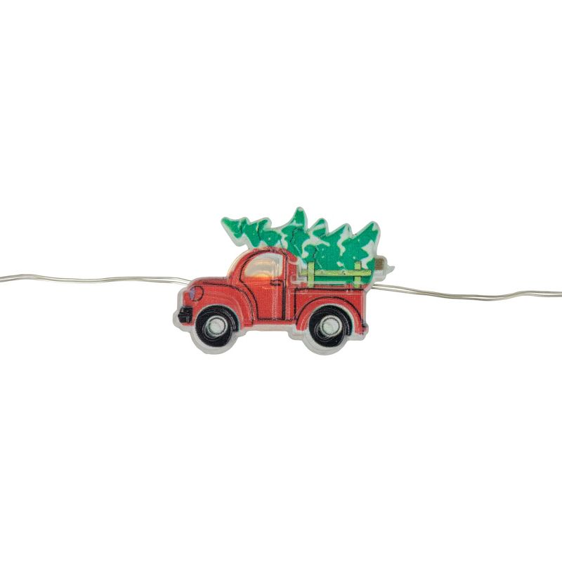 Northlight 20-Count LED Truck Hauling Tree Micro Christmas Light Set, 6ft, Silver Wire, 3 of 4