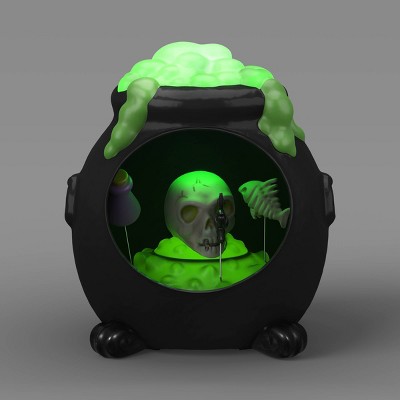 6.3" Light and Sound Cauldron Animation Halloween Decorative Prop Black - Hyde and EEK! Boutique™