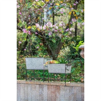 SKRAN Collection of Decorative Planters, Planter Set - Versatile Cement and Metal Planters for Indoor and Outdoor Use