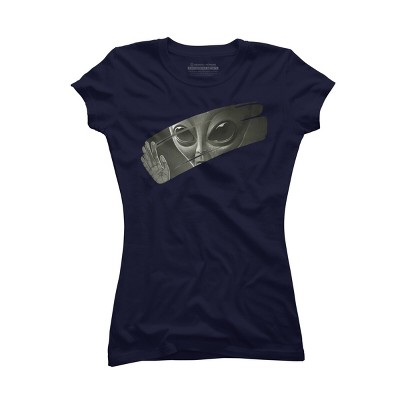 Junior's Design By Humans Alien By surgeryminor T-Shirt
