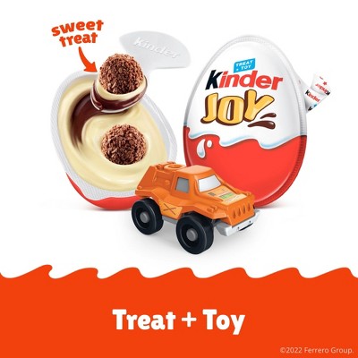 Kinder Joy Sweet Cream Topped with Cocoa Wafer Bites Chocolate Treat + Toy - 2.1oz/3pk