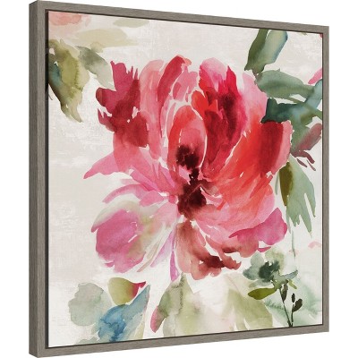 Amanti Art Fall Peony I by Asia Jensen Canvas Wall Art Print Framed 22 x 22-in.