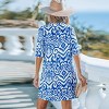 Women's Royal Blue Tassel Tie Half-Sleeve Mini Dress - Cupshe - 4 of 4