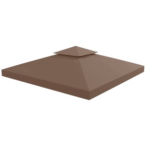 Outsunny Gazebo Replacement Canopy, 2-Tier Top Cover for 9.84' x 9.84' Outdoor Gazebo Models (TOP ONLY) - 1 of 4