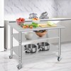 COZONY NSF Stainless Steel Table with Backsplash, Heavy Duty Commercial Kitchen Prep Table with Adjustable Under Shel - 3 of 4