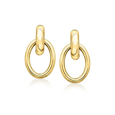 Ross-Simons Italian 10kt Yellow Gold Doorknocker Earrings