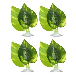 Unique Bargains Betta Fish Leaf Pad Hammock Plants for Fish Tank Green 2.95"x2.13" - 1 of 4