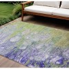 Artichoke Green Purple And Lilac Abstract Washable Indoor Outdoor Area Rug - 2 of 4