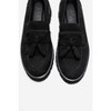 Poen - Black Suede Leather Tassel Loafer (Women) black suede 7 Forever & Always Shoes US - 3 of 4