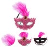 Unique Bargains Dragon Pattern Feather Half Face Party Mask 1 Pc - 3 of 4