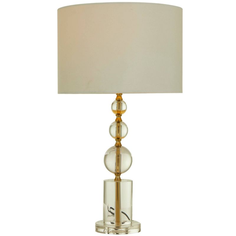 27&#34; x 15&#34; Crystal Orbs Style Base Table Lamp with Drum Shade Gold - CosmoLiving by Cosmopolitan, 1 of 9
