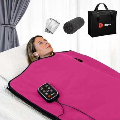 LifePro Far Infrared Sauna Blanket – Large Purple Portable Home Sauna for Detox & Relaxation | Temp Range: 77–176 °F
