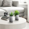 GlasFlength Artificial Plants Small Fake Plants Artificial Grass Plants Faux Plants for Indoor Home Table Decoration, Green, 5"*5"*7" - 2 of 4
