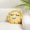 Saro Lifestyle Sunny Vibes Sunshine Pillow with Plush Poly Fill, 13"x13", Yellow - 4 of 4