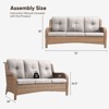 Buenhomino Outdoor Patio Couch Wicker Sofa - 3 Seater Rattan Sofa for Outside Patio Garden with Deep Seating and Olefin Cushions - 3 of 4