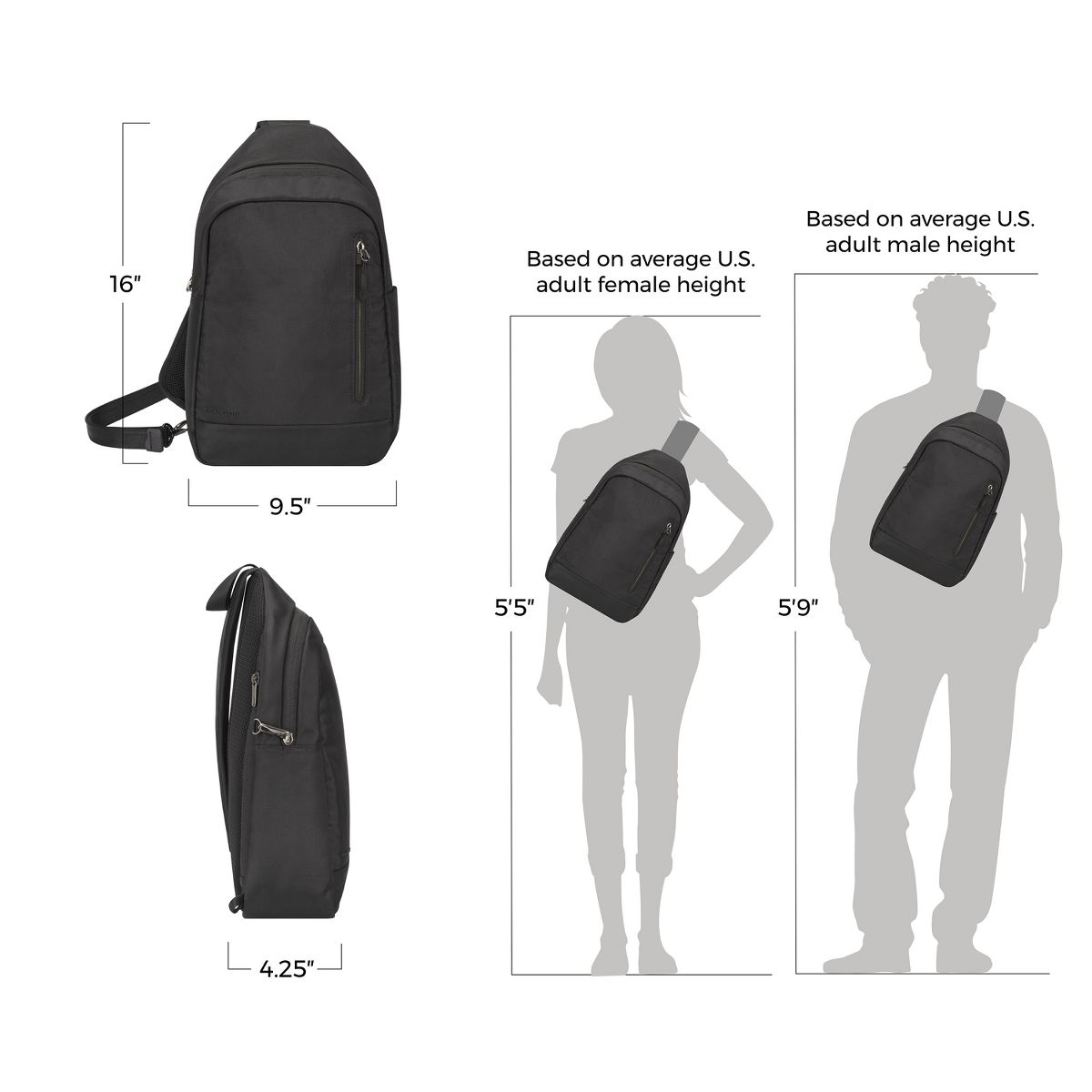 Travelon Anti Theft Urban Sling Bag - thumbnail 5