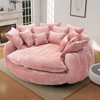 AENKYO 81.1" Cloud Couch Sleeper Indoor Lazy Sofa, Oversized Round Deep Seat Chaise Lounge Chair with 14 Pillows for Living Room - 2 of 4