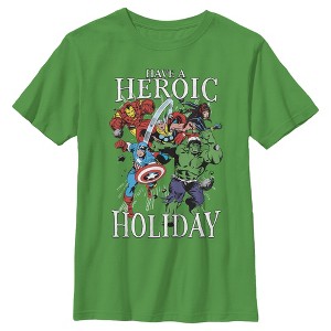 Boy's Marvel Heroic Holiday Avengers T-Shirt - 1 of 3