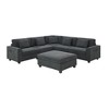 NicBex Modern 128" Chenille Sectional Sofa Modular U Shape Sofa Couch with Ottoman and Cup Holders for Living Room Apartment - 3 of 4