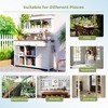Gulches White Garden Potting Bench with Planter Stands and Holders, 65.7" Tall Workstation with Storage - 3 of 4