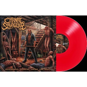 Carnal Savagery - Graveworms, Cadavers, Coffins and Bones - Clear Blood Red (Explicit Lyrics Colored Vinyl Red Limited Edition) - 1 of 1