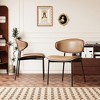 Luck Live 2-Pack Contemporary Dining Chairs with Metal Frame, Soft Upholstered Seat & Back - 3 of 4